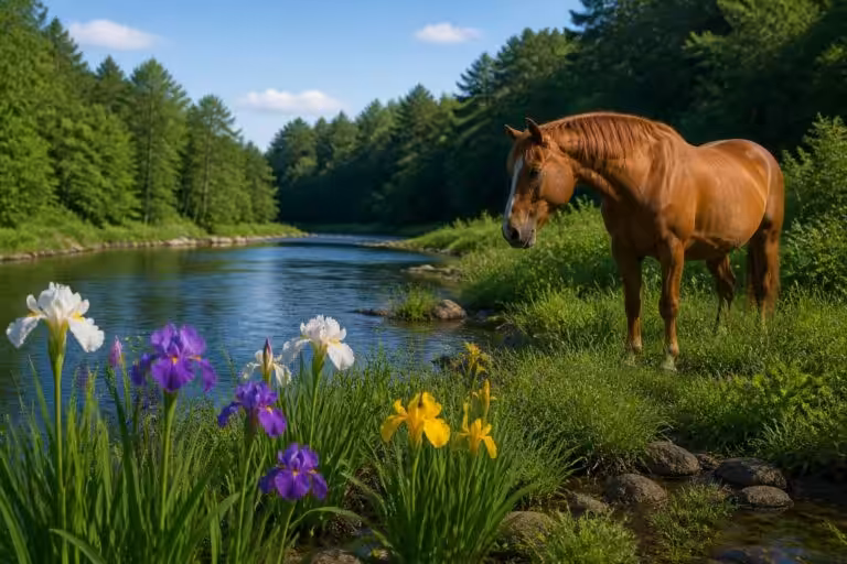 découvrez pourquoi l'iris est toxique pour les chevaux et comment le surveiller près des rivières pour assurer leur sécurité.